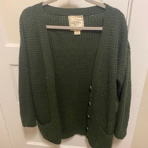 Urban Outfitters dark green cardigan